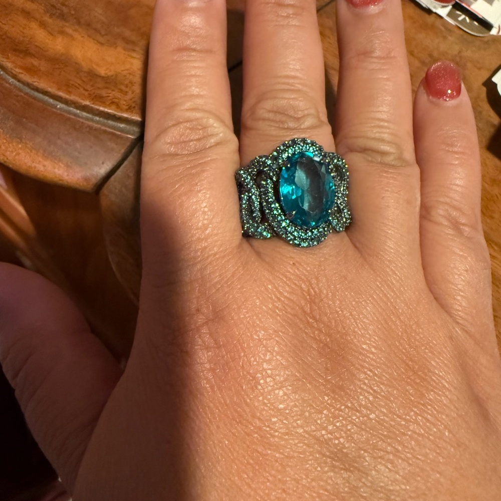 Bomb Party Sirens- Underwater Temptation Ring- size 9 (Paraiba Tourmaline)